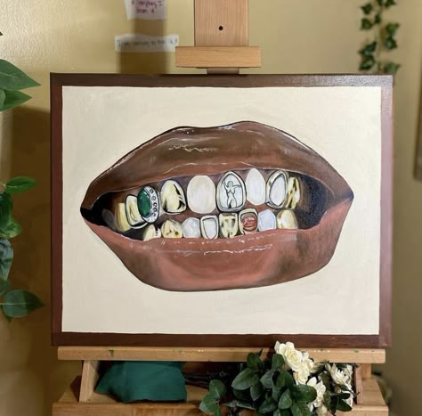 Identity Gcse Art, Backgrounds For Paintings, New School Art, Alevel Art, Clay Painting, Grills Teeth, Afrocentric Art, Inspiration Painting, A Level Art