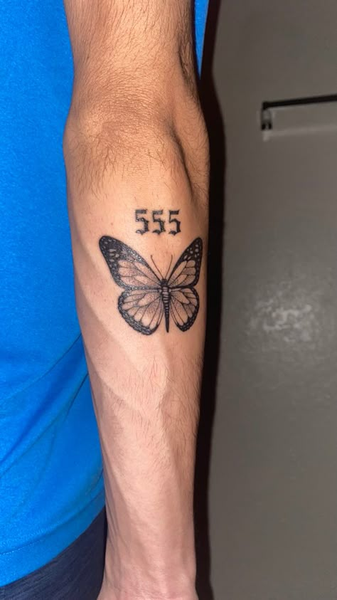 Aesthetic Butterfly Tattoo, A Butterfly Tattoo, Mens Butterfly Tattoo, See Tattoo, Simple Tattoos For Guys, Small Butterfly Tattoo, Sharpie Tattoos, Clever Tattoos, Tattoo Inspiration Men