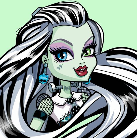 Frankie Stein Icon, Frankie Stein Aesthetic, Monster High Aesthetic, Frankie Stein Monster High, Monster High Icon, Monster High Frankie Stein, Monster High Frankie, Monster H, Arte Monster High