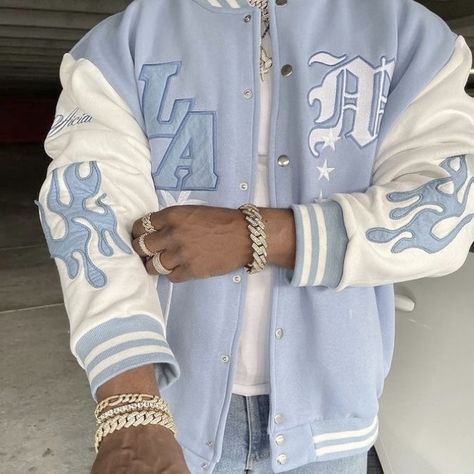 max rigel | zodiac academy Baseball Jacket Outfit Men, Letterman Jacket Outfit Men, Max Rigel Zodiac Academy, Varsity Jacket Outfit Mens, White Aesthetic Instagram, Max Rigel, Blue White Aesthetic, Blue Hoodie Outfit, Letterman Jacket Outfit