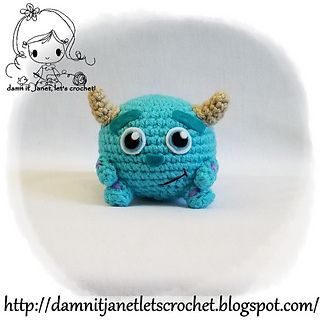 Musings of an Average Mom: Free Monsters Inc. Crochet patterns Mike Wazowski Crochet, Round Characters, Monsters Inc Crochet, Mike And Sulley, Halloween Applique, Monster Inc, Crochet Monsters, Crochet Halloween, Crochet Disney