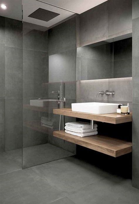 Professional Bathroom, Makeover Kamar Mandi, Grey Bathroom Tiles, White Bathroom Tiles, House Organisation, Bathroom Inspiration Modern, Bathroom Design Decor, 아파트 인테리어, Bathroom Design Luxury