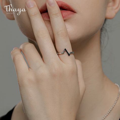 Heartbeat Ring Order this jewelry at - https://thayajewels.com/shop/heartbeat-ring/?utm_source=pinterest Heartbeat Ring, Heart Beat Ring, Hoop Ring, Nostril Hoop Ring, In A Heartbeat, Jewelry Accessories, Art Collection, Nose Ring, Ring