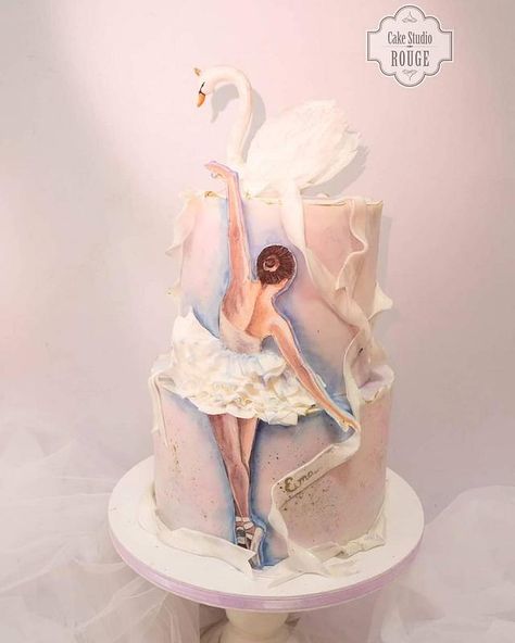 Painted Ballerina, Ballet Birthday Cakes, Bolo Paris, Ballerina Birthday Cake, Ballet Cakes, Dance Cakes, Ballerina Cake, Ballerina Cakes, Ballerina Girl