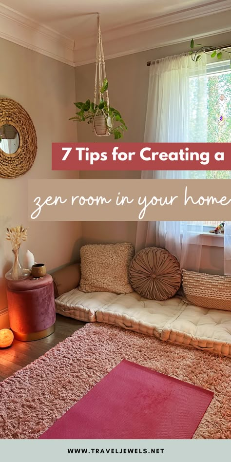 7 Tips for Creating a Zen Room — travelJewels Sala Zen, Zen Meditation Room, Meditation Room Design, Korean Bedroom, Zen Room Decor, Zen Corner, Yoga Room Design, Den Room, Home Yoga Room