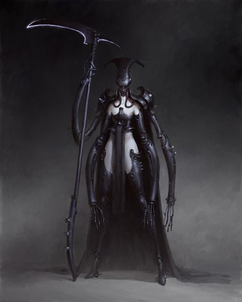 ArtStation - Reaper, Bogdan Rezunenko Lady Warrior, Shadow Monster, Mysterious Events, Horror Artwork, My Fantasy World, 다크 판타지, Dark Elf, Arte Obscura, Alien Art