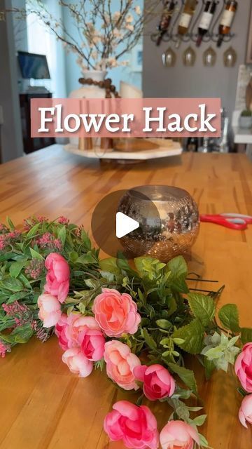 iKondaLikeIt! on Instagram: "I love this flower hack and I’ve seen it several places so not sure who is the originator but 🤯…. Why didn’t I think of that?? Anyway now I don’t have to cut the stems or bend them making it hard to add any other stems.  Anyone who has made faux arrangements knows what I’m talking about.  It’s a simple hack and …#ikondalikeit  #flowers #hack #trick #diy #diyflowers #fauxflowers #homedecor" Artificial Flowers Arrangements Diy, Flower Base Ideas Diy, Retirement Flowers Floral Arrangements, How To Arrange Faux Flowers In A Vase, Bar Floral Arrangement, Unusual Flower Arrangements, Flower Arrangements Diy Vase, Faux Flower Arrangements Diy, Cheap Flower Arrangements