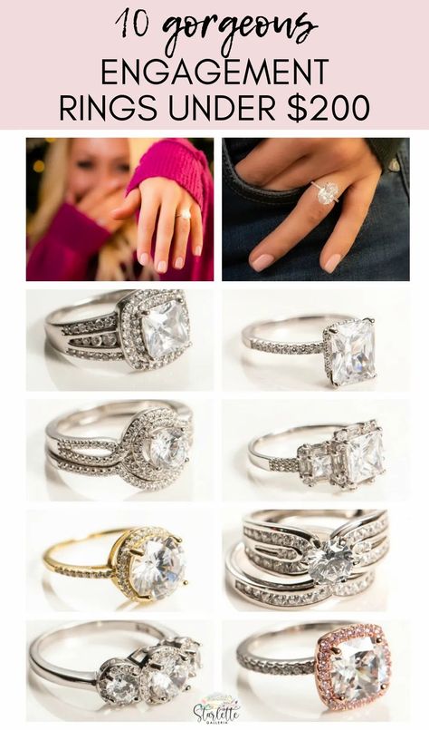 Save money on your wedding, starting with the ring. We are sharing 10 Gorgeous Engagement Rings under $200 – StarletteGalleria.com Made with high quality 925 sterling silver and beauitufl cubic zirconia. Best Fake Wedding Rings, Inexpensive Wedding Rings Sets, Inexpensive Engagement Rings Budget, Fake Diamond Engagement Rings, Engagement Rings On A Budget, Fake Wedding Rings, Engagement Rings Cheap, Cheap Wedding Rings Sets, Inexpensive Wedding Rings