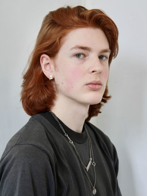 Redhead Male Model, Leland Fraser, Aesthetic Styles, Character Vibes, Redhead Men, Face References, Male Oc, Brendan Fraser, Haircuts For Wavy Hair