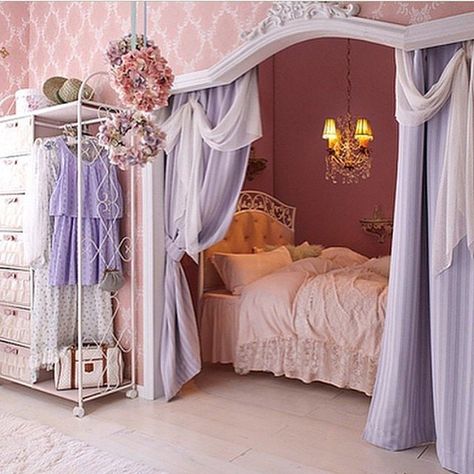 For your little princess. Source: Instagram user crazyroomss Princess Bedrooms, Hideaway Bed, Cute Bedroom Ideas, Coat Closet, Princess Room, Girl Bedroom Designs, Shabby Chic Bedrooms, Dreamy Room, Canopy Bed