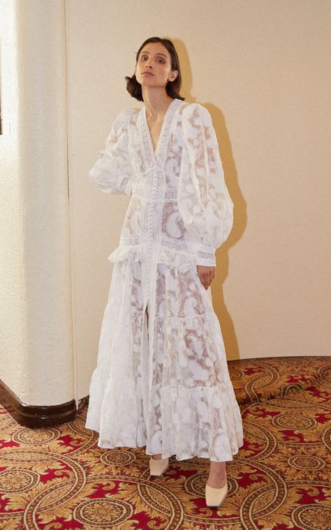 Suffield Ruffled Lace Long Sleeve Maxi Dress by ACLER for Preorder on Moda Operandi White Inspiration, Lace Maxi, Ruffled Maxi Dress, Long Sleeve Maxi, Lace Maxi Dress, White Fashion, Long Sleeve Mini Dress, Long Sleeve Maxi Dress, Long Sleeve Lace