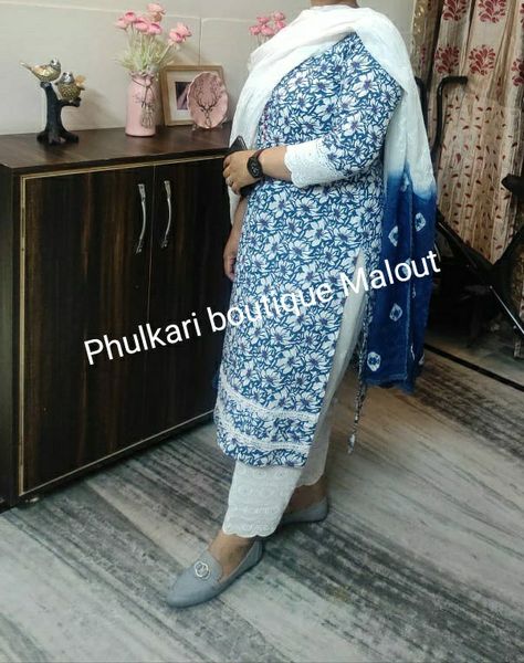 For orders plz watsapp on 9876302244 Pintex Kurti Design With Lace, Printed Suits With Lace Design, Simple Punjabi Suit Design Cotton, White Lace Suit Design, Pintex Designs Suits, Summer Punjabi Suits Cotton, Lass Design Suit, Cotton Lace Design On Suits, Lace Design On Printed Suits