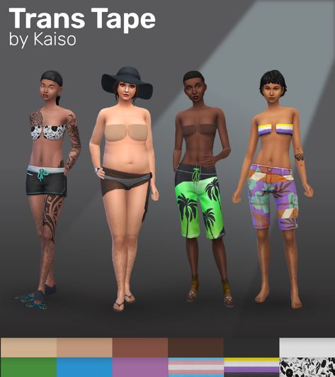 Safe Binding, Sims 4 Cas Mods, Sims 4 Family, Sims 4 Game Mods, Sims 4 Body Mods, Play Sims, Sims Four, Sims 4 Cc Packs, Trans Pride