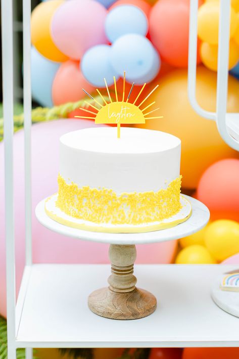 You Are My Sunshine Birthday Cake, Smash Cake Beach, Sun Cake Birthday, Sun Smash Cake, Sunshine Smash Cake, Sun Birthday Cake, Sunshine Birthday Cakes, Sun Cake Topper, Personalized Cake Topper Birthday