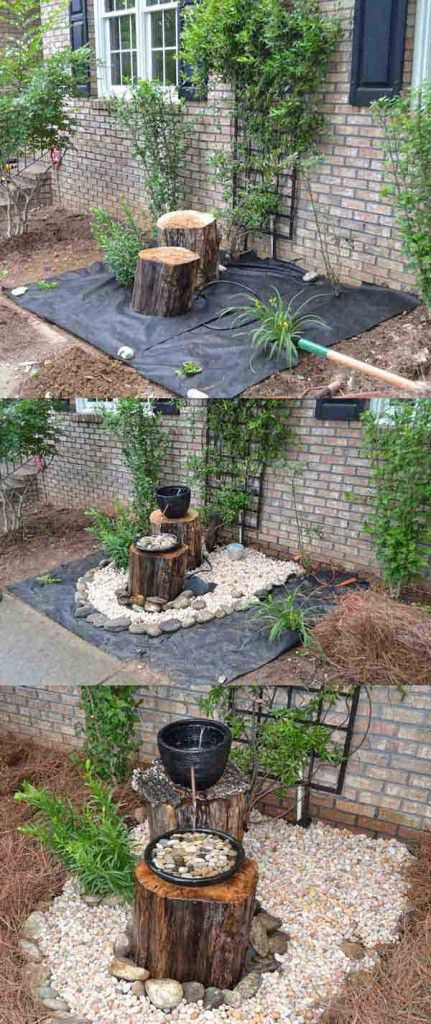 Log Decor, Outdoor Fountain, Water Features In The Garden, Have Inspiration, Garden Fountains, Backyard Projects, Zen Garden, Water Fountain, Water Garden