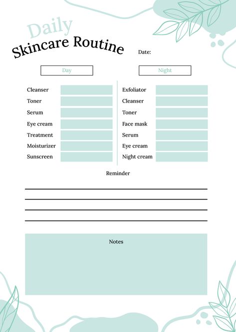 Invest in your skin's future with our Skincare Tracker Printable, where science meets style, and self-care transforms into a work of art. Discover the joy of understanding your skin's needs intimately and witnessing your skincare routine flourish like never before. Visit theprintables.in for more! Skincare Tracker, Todo List, Tracker Printable, Planner Template, Understanding Yourself, Skincare Routine, Makeup Tips, Self Care, Self Love