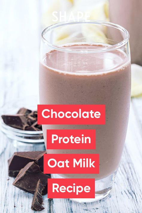 Oat Milk Protein Shake, Protein Chocolate Milk, Protein Powder Drink Recipes, Nursing Snacks, Chocolate Oat Milk, Oat Milk Smoothie, Milk Nutrition Facts, High Protein Smoothie Recipes, Smoothie Protein