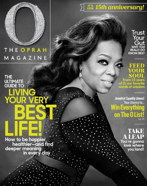 Magazine Cover Black And White, Chicken Divan, Oprah Magazine, 15 Year Anniversary, Sparkly Shoes, Trust Your Gut, Cool Magazine, Chopping Block, 15th Anniversary