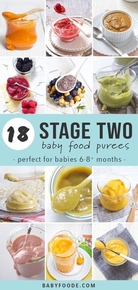 Moms, you need this collection of stage two baby food purees! Ideal for babies 6 to 8 months or older, these healthy homemade baby puree combinations are full of flavor, nutrients and are a fun way for baby to experience the wonderful world of food! #babies #babyfood Baby Puree Combinations, Homemade Baby Puree, Puree Combinations, Stage 2 Baby Food, Dutch Babies, Baby Food Combinations, 6 Month Baby Food, Oven Pancakes, Roasted Root Veggies