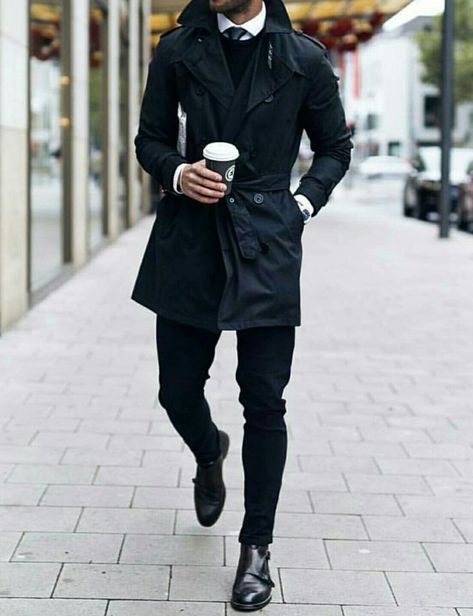 Mens Fashion and Style - Trench coat - yes or no? #mens #menswear #fashion #mensfashion #style New Mens Fashion Trends, Mode Swag, Trench Coat Outfit, Trendy Mens Fashion, Trench Coat Style, Formal Mens Fashion, Mens Fashion Rugged, Coat Outfit, Trench Coat Men