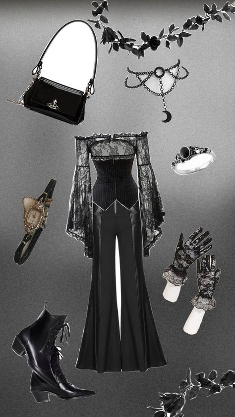 #fashion #outfit #outfitinspo #aesthetic #goth #gothicoutfit #vampire #moon #vintage #vintageoutfit Vampire Moon, Moon Vintage, Goth Outfit, Aesthetic Goth, Vampire Goth, Gothic Looks, Elegant Gothic, Gothic Outfits, Goth Outfits