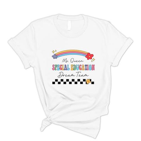 Personalized Special Education Dream Team Teacher Shirt, Special Education Squad Groovy Dream Team SPED Teacher T-Shirt Kitchen Clothes, Sped Teacher, Teacher Tshirts, Handmade Products, Dream Team, Teacher Shirts, Special Education, Free Delivery, Tops & Tees