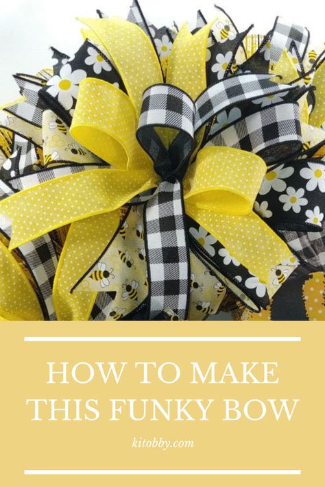 Ways To Make Bows With Ribbon, Diy 3 Ribbon Bow, Ribbon Bows Diy Step By Step, How To Make A Fancy Bow With Ribbon, Stacked Bows Diy, Easy Bows For Wreaths, Bows For Door Hangers How To Make, How To Make Bows Videos, How To Make A Farmhouse Bow