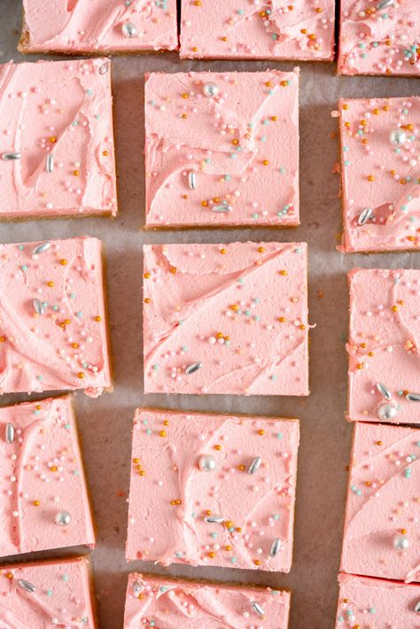 Soft Sugar Cookie Bars, Sugar Cookie Bars Valentines, Frosted Cookie Bars, Easter Sugar Cookie Bars, Frosted Sugar Cookie Bars, Chewy Cookie Bars, Sugar Cookie Bar, Sugar Cookie Bars Recipe, Sugar Cookie Cake