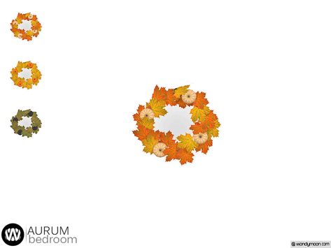 wondymoon's Aurum Autumn Wreath Sims 4 Clutter, Kitchen Jars, Wallpaper Stickers, Autumn Wreath, Vintage Tools, Christmas Wall Decor, Autumn Wreaths, Electronic Art, Sims Mods