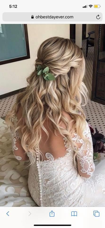 Country Wedding Hairstyles, Bride Hairstyles For Long Hair, Wedding Hair Extensions, Blonde Wedding Hair, Half Up Wedding, Blonde Bride, Half Up Wedding Hair, Wedding Hairstyles For Medium Hair, Wedding Hair Half