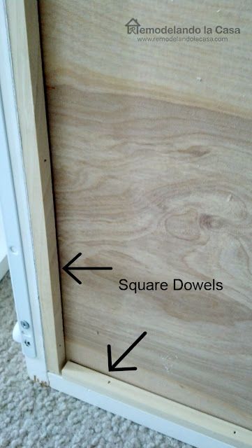 Square dowels to hold bottom of drawer Square Dowel Projects, Diy Kitchen Drawers, Drawer Fronts Ideas, Diy Drawer Fronts, Drawer Building, Farm Pantry, Decor House Ideas, Build Drawers, Live Edge End Table