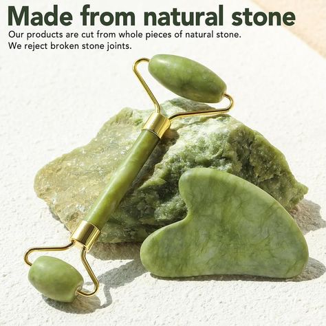 READ↓ Facial Tools & Jade Roller Set for Skin Care, Gua Sha Stone Self Care Gift for Woman Man 🔗Links in bio Or comment SHOP to receive the link directly to your message #explore #explorepage #skin #skincaretips #skincareroutine #skincare #skinhealth #skincarenatural #viral #like #instagood #instalike #viralpost #trending #beauty #beautytips #viralbeauty Face Roller And Gua Sha, Roller And Gua Sha, Jade Face Roller, Facial Massage Tool, Gua Sha Massage, Gua Sha Facial, Natural Facial, Face Roller, Jade Roller