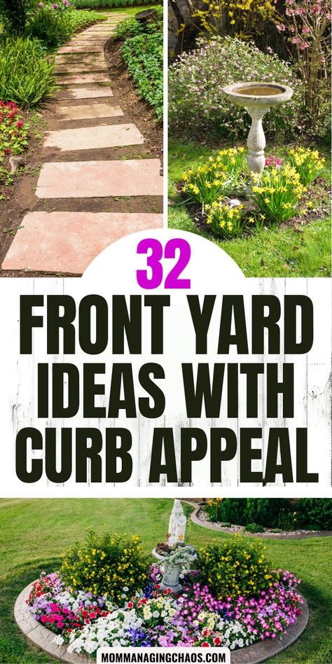 When it comes to front yard landscaping, most people think you have to spend lots of money to get good results. Not true! Head over to the blog for unique but cheap outdoor ideas and front yard landscaping ideas to inspire your next project. Bushes For Front Yard, Curb Appeal On A Budget, Simple Front Yard Landscaping Ideas, Front Yard Ideas, Simple Front Yard Landscaping, Front Yards Curb Appeal, Cheap Landscaping Ideas, Simple Front Yard, Modern Front Yard