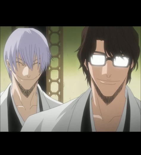 Aizen Shinji, Karakura Town, Glasses Meme, Shinji Hirako, White Hair Anime Guy, Aizen Sousuke, Hair Cartoon, Aizen Sosuke, Ichigo Kurosaki