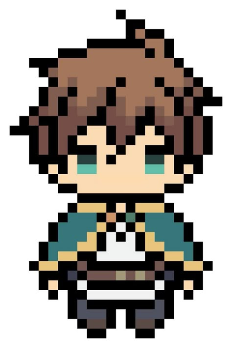 Konosuba 001 pixel art Chibi Pixel Art, Chibi Guy, Pixel Chibi, Pixlr Art, 3d Perler Bead, Japanese Phrases, Cool Pixel Art, Pixel Art Characters, Minecraft Pixel Art