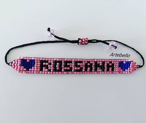 Pulsera personalizada hecho en  miyuki delica 11/0 con cierre fácil. Luce y sé diferente con Artebello. Compra escribiendo al WhatsApp a… Loom Bracelet Patterns, Loom Bracelet, Loom Bracelets, Bracelet Patterns, Embroidered Friendship Bracelet, Friendship Bracelets, Bead Work, Loom, Beaded Jewelry