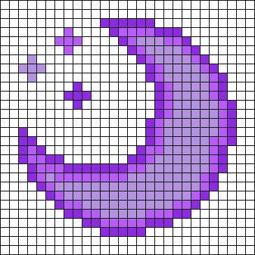 Moon Perler Bead Pattern, 20x20 Pixel Art, Moon Pixel Art, Graph Art, Crochet Graphs, Crochet Graph, Pixel Drawing, Pixel Crochet, Graph Paper Art