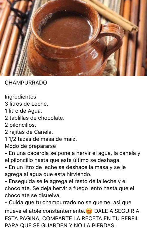 Mexican Dinner Recipes Beef, Ponche Recipe, Mexican Atole Recipe, Champurrado Recipe, Atole Recipe, Mexican Drink Recipes, Guatemalan Recipes, Mexican Sweet Breads, Mexican Dessert Recipes