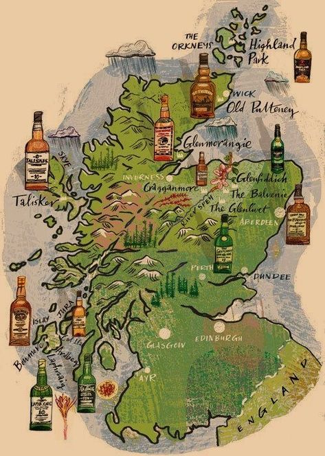 United Kingdom Whisky Map, Map Of Britain, Scotland Road Trip, Scotland Map, Scotland Forever, Whisky Tasting, Good Whiskey, Scotch Whiskey, Voyage Europe