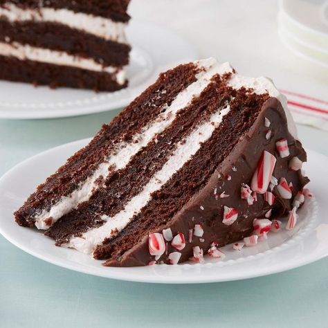 Chocolate Peppermint Cake, Recipes Using Cake Mix, Mint Chocolate Cake, Peppermint Cake, Chocolate Cobbler, Peppermint Cheesecake, Cake Mix Desserts, Holiday Birthday Party, Baking Cocoa