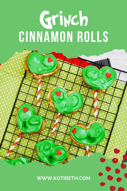 Looking for simple Christmas breakfast ideas? These Grinch cinnamon rolls are easy to make and so fun! Use a premade can of cinnamon rolls and shape them like hearts for Grinch breakfast ideas. Serve these for Grinch themed party food or for easy Christmas breakfast ideas. This has Grinch Christmas food ideas for a Grinch party or just for fun! Grinch Christmas Food Ideas, Grinch Christmas Food, Grinch Breakfast Ideas, Grinch Breakfast, Grinch Christmas Treats, Tiktok Cinnamon Rolls, Store Bought Icing, Christmas Breakfast Ideas, Cinnamon Roll Frosting