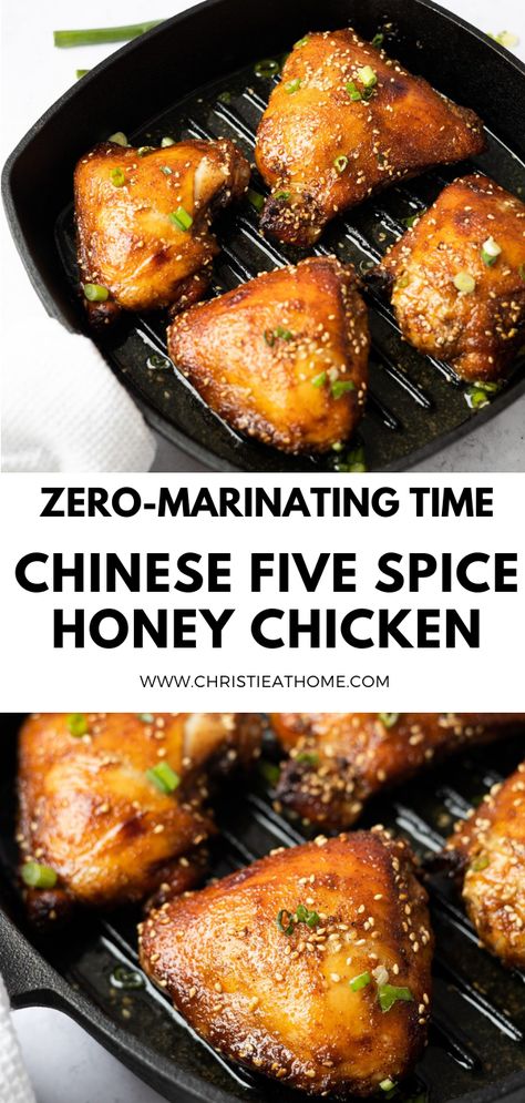 Chinese Five Spice Honey Chicken Chinese 5 Spice Recipe Chicken, Asian Spices For Chicken, Asian Seasoning Chicken, Recipes With Chinese 5 Spice, Chinese Roast Chicken, 5 Spice Chicken Recipe, Chinese Five Spice Recipe Dishes, Chinese Marinade For Chicken, Chinese Chicken Thigh Recipes