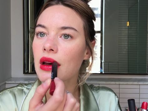 Camille Rowe Vogue, Vogue Beauty Secrets, Camille Rowe, Vogue Beauty, Skin Routine, It Girls, Be Honest, Red Lips, Beauty Secrets