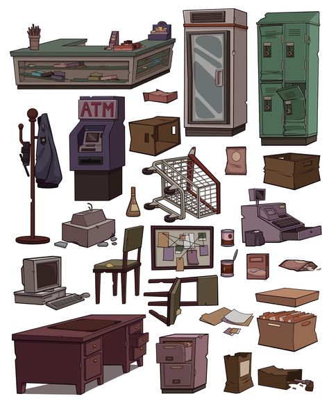 Timothy Chan: Prop Design Props Illustration, Props Concept, Environment Props, Bg Design, Props Art, Images Kawaii, Game Props, Game Concept Art, Prop Design