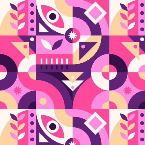 Cool Geometric Patterns, Abstract Geometric Art Pattern Design Shape, Pattern Illustration Geometric, Graphic Shapes Pattern, Modularity Design, Mosaic Graphic Design, Geometrical Pattern Design, Pattern Design Simple, Abstract Design Geometric