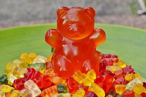 Giant Gummy Bear, Gummy Bear Recipe, Keto Gummies, Bear Recipes, Gummy Vitamins, Keto Supplements, Fruit Jelly, Candy Making, Gummy Bear