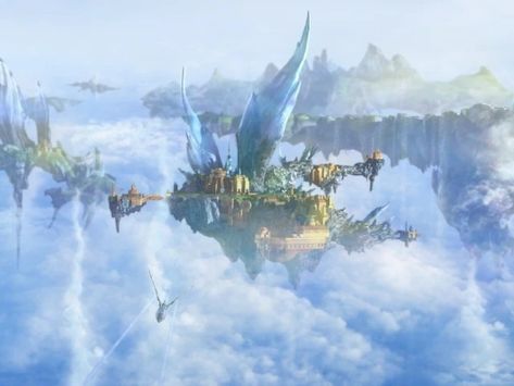 Lemurés (Revenant Wings) | Final Fantasy Wiki | Fandom Fantasy Sky City, City Name Generator, Final Fantasy Tactics Advance, Fantasy Name Generator, Floating Cities, Akihiko Yoshida, Fantasy Sky, Landscape References, Among The Clouds