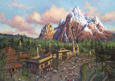 Expedition Everest concept art, Animal Kingdom Disneysea Tokyo, Expedition Everest, Walt Disney Imagineering, Animal Kingdom Lodge, Disney Imagineering, Disney World Florida, Parc D'attraction, Disney Concept Art, Rare Pictures