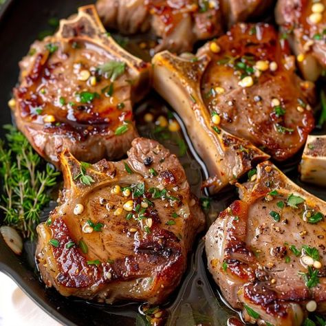 Garlic Butter Lamb Chops - Recipes, Tasks & Tools Balsamic Lamb Chop Recipes, Lamb Chop Soup, Lamb Chop Steak Recipes, Keto Lamb Chops, Lamb Chops With Gravy, Boneless Lamb Chop Recipes, Zip Sauce Recipe For Lamb Chops, Glaze For Lamb Chops, Lamb Loin Chop Recipes Grilled