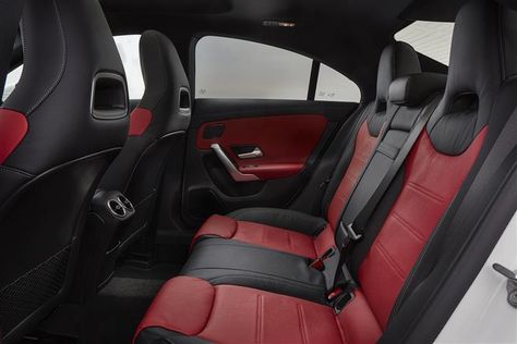 Black And Red Interior Car, Black Tesla Red Interior, Black Rolls Royce Red Interior, Black Bmw Red Interior, Mercedes Cla 250, Black Mercedes Red Interior, Mercedes Benz Cla 250, Red Interiors, Rear Seat